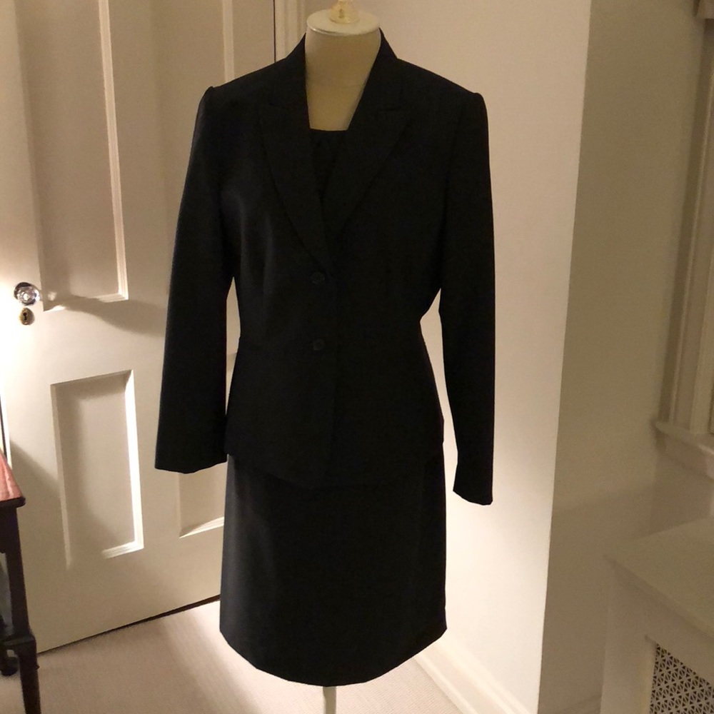 Pinstriped dress suit